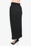 Dries Van Noten Black Cotton Drawstring Flower Appliqué Maxi Skirt Size M