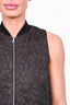 Dries Van Noten Black Floral Brocade Zip Vest Size S