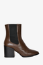 Dries Van Noten Brown Leather Heeled Chelsea Boots Size 39
