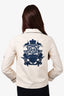 Dries Van Noten Cream Cotton Embroidered Button Down Top Size 36