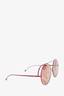 Fendi Black Framed Logo Hologram Round Sunglasses