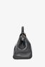 Fendi Black Leather Mini Peekaboo Top Handle w/ Strap GHW