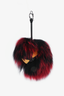 Fendi Black/Red Fur Monster Eyes Keychain