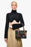 Fendi Vintage Black Beaded Sequin Snakeskin Trim Mini Zip Tote Bag