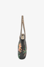 Fendi Vintage Black Beaded Sequin Snakeskin Trim Mini Zip Tote Bag