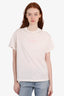 Fendi White Cotton Sequin Logo Embroidery T-Shirt Size 12+ Kid's