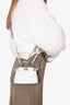 Fendi White Leather Micro Peekaboo Bag