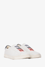 Fendi White Leather Sock Detail Sneakers Size 37