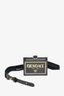 Fendi x Versace "Fendace" Black/Gold Leather Lanyard with Canvas Strap