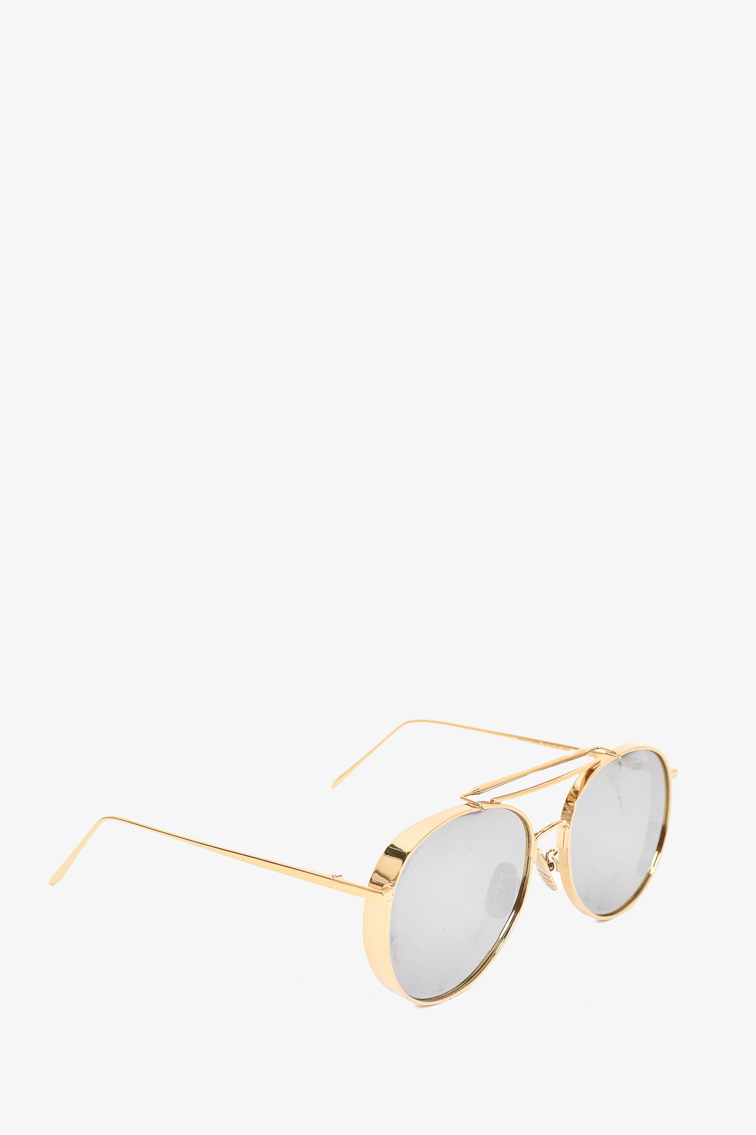 Gentle Monster Gold Frame Mirrored Lens 'Big Bully' Sunglasses