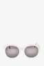 Gentle Monster Two-Toned Beige 'Roman Holiday' Oversized Round Sunglasses