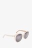 Gentle Monster Two-Toned Beige 'Roman Holiday' Oversized Round Sunglasses