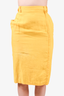 Gianni Versace Yellow Linen Midi Skirt Size 40