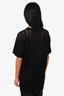 Givenchy Black Cotton Perforated T-Shirt Size XS