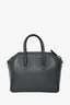 Givenchy Black Grained Leather Mini Antigona Bag with Crossbody Strap