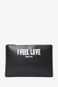 Givenchy Black Leather “Feel the Love” Envelope Clutch