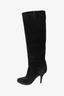 Givenchy Black Suede Tall Heeled Boots Size 37