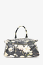 Givenchy Black/White Floral Leather Pandora Top Handle
