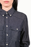 Givenchy Grey Denim Button-Down Shirt Size 38