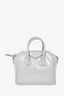 Givenchy Grey Leather Mini Antigona Top Handle Bag w/ Strap