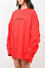Givenchy Red Cotton Distressed Logo Sweatshirt sz XXL Mens