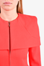 Givenchy Red Zip-Up Over Lay Blazer Size 36