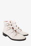Givenchy White Leather Studded Buckle Boot Size 11 Mens