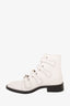 Givenchy White Leather Studded Buckle Boot Size 11 Mens