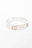 Gucci 18K White Gold Icon Heart Ring Size 5