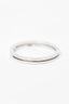 Gucci 18K White Gold Thin Band Ring Size 14IT