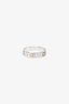 Gucci 18K White Gold Thin Icon Ring Size 6