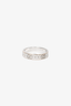 Gucci 18K White Gold Thin Icon Ring Size 6