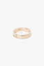 Gucci 18K White Gold Two-Diamond Logo Ring Size 6