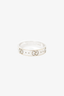 Gucci 18K White Gold 'Icon' Ring Size 12
