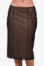 Gucci 2001 Black/Nude Vintage Mesh Pencil Skirt Size 42