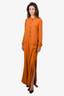 Gucci 2013 Orange Silk Maxi Dress Size 42