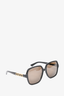 Gucci Black Acrylic Square Oversized Sunglasses