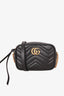 Gucci Black Calfskin Matelasse Mini GG Marmont Mini Crossbody Bag