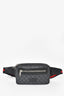 Gucci Black Coated GG Canvas Web Strap Belt Bag