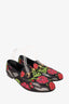 Gucci Black Floral Embroidered Horsebit Loafers Size 41