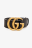 Gucci Black Leather GG Marmont 1.5" Belt Size 80/32
