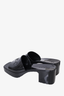 Gucci Black Rubber Logo Heeled Sandals Size 38