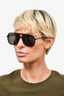 Gucci Black Straight Top 'Pilot' Sunglasses