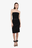 Gucci Black Strapless Knee-Length Dress size 40