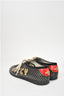 Gucci Black/Gold Star Printed Leather 'Guccy' Falacer Sneakers Size 8.5 Mens