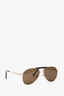 Gucci Gold Aviator Sunglasses with Tortoise Shell Bridge