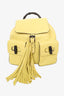 Gucci Green Leather Bamboo Fringe Backpack