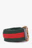 Gucci Green/Red Canvas 'Web Bamboo' Belt with Gold Hardware Size 32/80