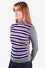 Gucci Grey/Purple Cashmere Turtleneck Sweater Size S