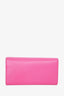 Gucci Pink Leather GG Marmont Long Wallet